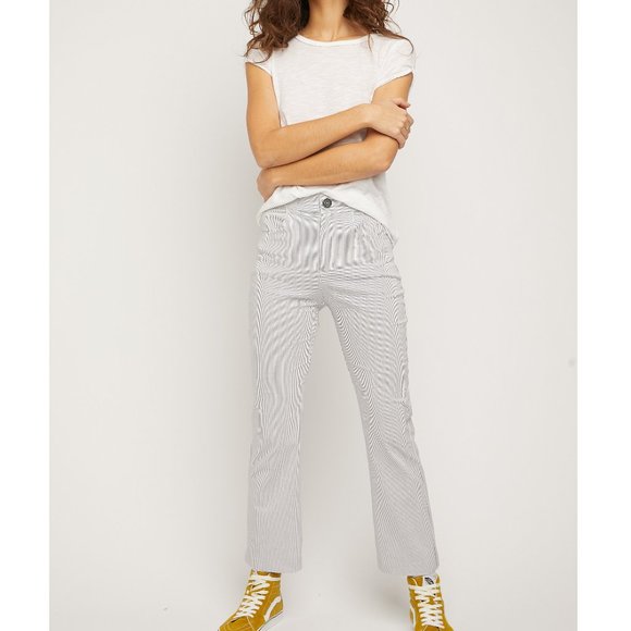 NWT Free People Florence Crop Flare / Railroad - Picture 2 of 7